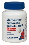 Clemastine Fumarate 2.68mg, 100 Tablets