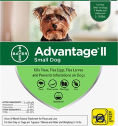 Advantage II-Once-A-Month Topical Flea Treatment - Green 12 Pack