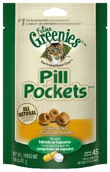 Feline Greenies Pill Pockets,  Chicken Flavor, 1.6 oz