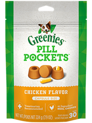 Greenies Pill Pockets For Dogs, Chicken - Capsule Size, 30 Ct