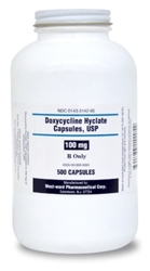 Doxycycline 100mg, 500 Capsules