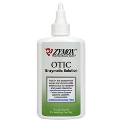 Zymox Otic Enzymatic Solution, Hydrocortisone Free, 8 oz.