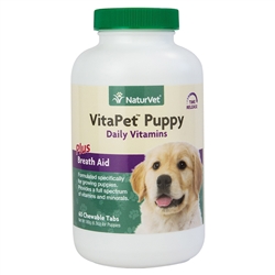 NaturVet VitaPet Puppy Daily Vitamins, 60 Chewable Tablets