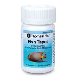 Fish Tapes (Praziquantel) 34mg, 12 Capsules