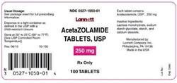 Acetazolamide 250 mg, 100 Tablets