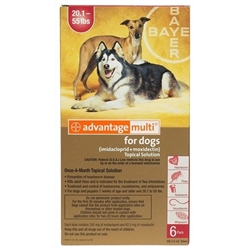 Advantage Multi For Dogs 20-55 lbs, 6 Pack