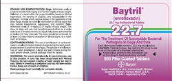 Baytril 22.7mg, 500 Film Coated Tablets