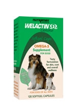 Welactin Canine Omega-3 Supplement, 120 Softgel Capsules