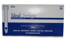 Ideal Syringe 12cc, Without Needle, Regular Luer, 80/Box