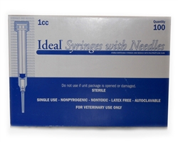 Ideal Tuberculin Syringe 1 cc, 25 ga. x 5/8", Regular Luer, 100/Box