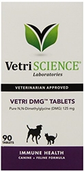 Vetri DMG For Dogs & Cats, 125mg 90 Tablets