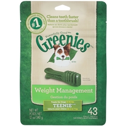 Greenies Weight Management Treats For Dogs 5-15 lbs, Teenie 43 Count