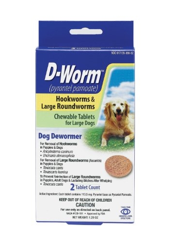 Large dog 2024 worming tablets