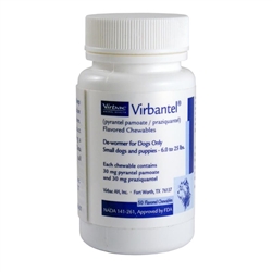 Virbantel Dewormer Chewable Tablets For Small Dogs and Puppies, Each Tablet