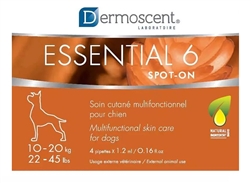 Dermoscent Essential 6 Spot-On Skin Care For Medium Dogs 10-20 kg (22-45 lbs) 4 Tubes