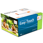 EasyTouch Insulin Syringe U-100 1 cc, 29 ga x 1/2", 100/Box