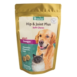 NaturVet Hip & Joint Soft Chews Plus Omegas, 120 Count