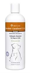 VetraSeb CeraDerm C 4% Shampoo For Dogs & Cats, 8 oz