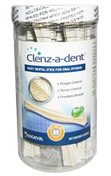 Clenz-A-Dent RF2 Dental Chew Sticks For Medium Dogs, 8/Jar