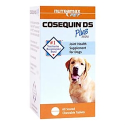 Cosequin DS Plus MSM Joint Health Supplement For Dogs, 60 Chewable Tablets
