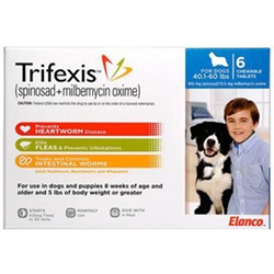 Trifexis For Dogs 40.1-60 lbs, 6 Chewable Tablets