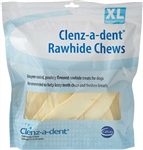 Clenz-A-Dent Enzymatic Rawhide Chews For Dogs - 15 Chews