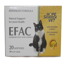 EFAC Joint Health Advanced Formula For Cats, 20 Softgels