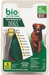 Bio Spot Active Care Flea & Tick Spot On For Large Dog 31-60 lbs, 3 Months