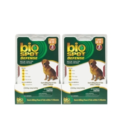 Bio Spot Defense Flea & Tick Spot On, Dogs 56-80 lbs, 6 Months