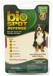 Bio Spot Defense Flea & Tick Spot On, Dogs 81 lbs & Over, 3 Month