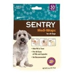 Sentry Medi-Wraps, Peanut Butter, 30 Treats