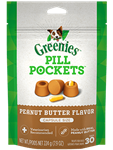 Greenies Pill Pockets Dog, Peanut Butter - Capsule Size, 30 Count