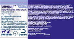 Enroquin (Enrofloxacin) 22.7mg Flavored Tablets, 500 Count