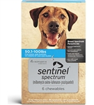 Sentinel Spectrum Chewables For Dogs 50.1-100 lbs, 6 Pack