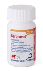 Dechra CarproVet (Carprofen) Chewable Tablets 25mg, 60 Count
