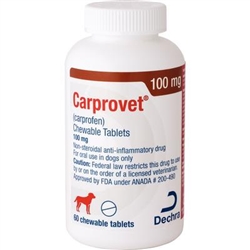 Dechra CarproVet (Carprofen) Chewable Tablets 100mg, 180 Count