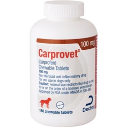 Dechra CarproVet (Carprofen) Chewable Tablets 100mg, 180 Count