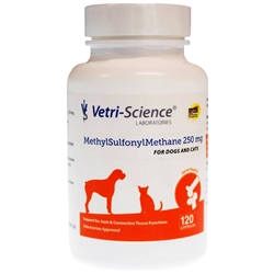 MethylSulfonylMethane 250mg For Dogs and Cats, 120 Capsules