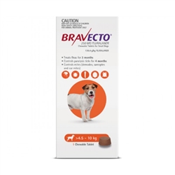 BRAVECTO For Dogs 10-22 lbs, 1 Chew ORANGE