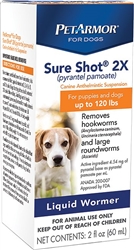 Sure Shot 2X Suspension l Pyrantel Pamoate Dewormer For Dogs