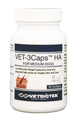 Vet-3Caps HA For Medium Breeds, 60 Softgels
