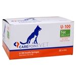 CarePoint VET U-100 Insulin Syringe 1cc, 29G x 1/2", 100/Box