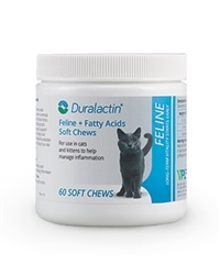 Duralactin Feline + Fatty Acids Soft Chews, 60 Count