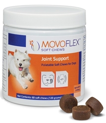 Movoflex Soft Chews Joint Support For Dogs Up to 40 lbs, 60 Soft Chews