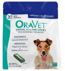 Oravet  Dental Hygiene Chews Small Dogs Up to 10 lbs, 30 Chews