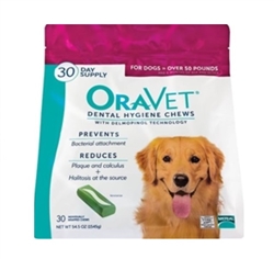 Oravet  Dental Hygiene Chews Large Dogs Up to 10 lbs, 30 Chews