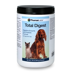 Thomas Labs Total Digest Digestive Enzyme & Probiotic Formula For Pets, 16oz Powder