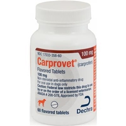 Dechra CarproVet (Carprofen) Flavored Tablets 75mg, 180 Count