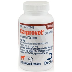 Dechra CarproVet (Carprofen) Flavored Tablets 75mg, 180 Count