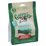 Greenies Freshmint Dental Chews for Dogs, Regular, 12 Count